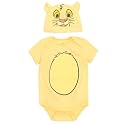 Disney Cosplay Baby Bodysuit and Hat Set Newborn to Infant Sizes (Newborn - 24 Months)