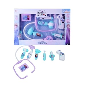 disney frozen doctor kit for kids - 8-piece medical play set with stethoscope amp accessories - fun pretend play toy for ages 3 turkish blue