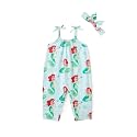 Disney Frozen Elsa Princess Minnie Stitch Marie Girls Romper with Bow Tie Strap and Headband Cute Jumpsuit for Baby &amp; Toddler
