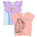 Disney Girls' 2-Pack Short Sleeve T-Shirts Toddler to Big Kid