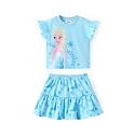 Disney Girls' 2-Piece Outfit Sweatshirt Top &amp; Pleated Skirt Set 2-9Y