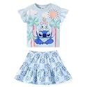 Disney Girls' 2-Piece Outfit Sweatshirt Top &amp; Pleated Skirt Set 2-9Y
