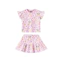 Disney Girls' 2-Piece Outfit Sweatshirt Top &amp; Pleated Skirt Set 2-9Y