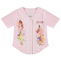Disney Girls' Disney's Girls Princess Group Baseball Jersey Mesh Button Down Shirt