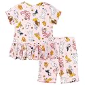 Disney Girls' Ribbed Peplum Tee and Shorts Set for Baby &amp; Kids