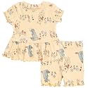 Disney Girls' Ribbed Peplum Tee and Shorts Set for Baby &amp; Kids