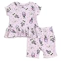 Disney Girls' Ribbed Peplum Tee and Shorts Set for Baby &amp; Kids