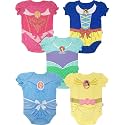 Disney Girls 5 Pack Bodysuits Princess Toy