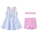 Disney Girls Athletic Dress, Tennis Golf Dress with Headband &amp; Shorts, 2-9Y