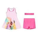 Disney Girls Athletic Dress, Tennis Golf Dress with Headband &amp; Shorts, 2-9Y