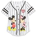 Disney Girls Disney's Girls Mickey &amp; Minnie Mouse Baseball Jersey - Classic Mesh Button Down Shirt
