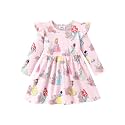 Disney Girls Dress Ruffled Long Sleeve Fall Winter Clothes Baby to Toddler