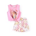 Disney Girls Outfits Long Sleeve Knot Front Shirt Flare Pants 2PC Clothes