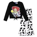 Disney Girls Outfits Long Sleeve Knot Front Shirt Flare Pants 2PC Clothes