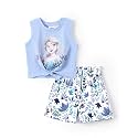 Disney Girls Outfits Long Sleeve Knot Front Shirt Flare Pants 2PC Clothes