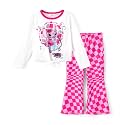 Disney Girls Outfits Long Sleeve Knot Front Shirt Flare Pants 2PC Clothes