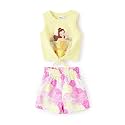 Disney Girls Outfits Long Sleeve Knot Front Shirt Flare Pants 2PC Clothes