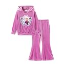Disney Girls Outfits Long Sleeve Knot Front Shirt Flare Pants 2PC Clothes