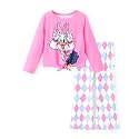 Disney Girls Outfits Long Sleeve Knot Front Shirt Flare Pants 2PC Clothes