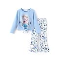 Disney Girls Outfits Long Sleeve Knot Front Shirt Flare Pants 2PC Clothes