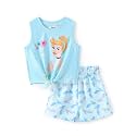 Disney Girls Outfits Long Sleeve Knot Front Shirt Flare Pants 2PC Clothes