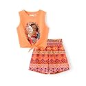 Disney Girls Outfits Long Sleeve Knot Front Shirt Flare Pants 2PC Clothes