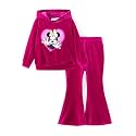 Disney Girls Outfits Long Sleeve Knot Front Shirt Flare Pants 2PC Clothes