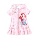 Disney Girls Swim Cover Up Terry Cloth Swimsuit Coverup Zip-Up Wrap Hooded