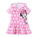 Disney Girls Swim Cover Up Terry Cloth Swimsuit Coverup Zip-Up Wrap Hooded