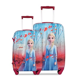 disney hard luggage trolley bag  rapunzel trolley bag  polycarbonate trolley bag  set of 2  22 amp 18 inch trolley bag  suitcase bag  travel bag  vacation bag  360 degree 8 wheels  pink