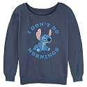 Disney Junior's Lilo &amp; Stitch I Don't Do Mornings Light Blue Sweatshirt