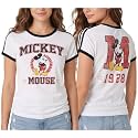 Disney Lightning McQueen Mickey Mouse Stitch Womens Graphic Tee, Runs Small