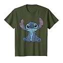 Disney Lilo &amp; Stitch Distressed Stitch Portrait T-Shirt