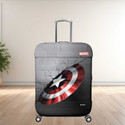 DISNEY Luggage Cover Marvel Captain America Shield Polyester Luggage Cover|26-30 Inch|Large|Gray Luggage Cover