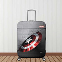 DISNEY Luggage Cover Marvel Captain America Shield Polyester Luggage Cover|22-26 Inch|Medium|Gray Luggage Cover