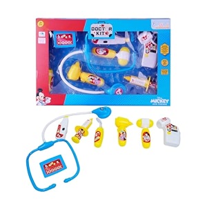 disney mickey mouse theme doctor set for kids with stethoscope - 8-piece medical kit for pretend play educational toy for toddlers aged 3 safe amp interactive disney gift toy