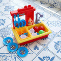 DISNEY Mickey Toy Kitchen Sink Pretend Play Sink with Electric Faucet