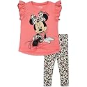 Disney Minnie Mouse T-Shirt and Leggings Outfit Set Infant to Big Kid Sizes (12 Months - 14-16)