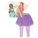 Disney Minnie Mouse T-Shirt Mesh Skirt Leggings Set