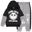 Disney Nightmare Before Christmas Boys Matching Sets Pullover Hoodie and Jogger Fleece Set Jack Skellington Graphic Logo