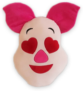 disney piglet in love emoji face plush  - 35 cm