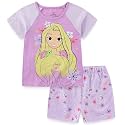 Disney Princess Frozen Minnie Mouse Girls Short Sleeve T-Shirt and French Terry Shorts Set for Toddlers to Big Kids