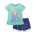 Disney Princess Girls' 2-Piece Tee and Shorts Set for Baby &amp; Kids