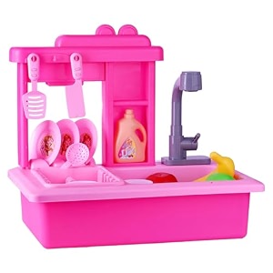 disney princess kitchen toy set for girls with running water sink electronic kettle with light amp sounds 22-piece pretend play cooking amp baking playset educational gift toy for kids 3