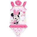 Disney Princess Minnie Mouse Frozen Tankini Top Bikini Bottom and Scrunchie 3 Piece Swimsuit Set Infant to Big Kid