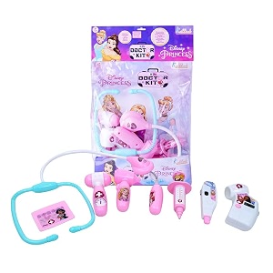 disney princess theme doctor kit - 8-piece medical playset for kids with realistic lights amp heartbeat sounds - educational pretend play toy  birthday gift for girls aged 3 years