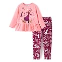 Disney Toddler Girls Clothes Long Sleeve Shirt Leggings 2pcs Outfits Set