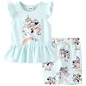 Disney Toddler Girls Clothes Long Sleeve Shirt Leggings 2pcs Outfits Set