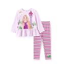 Disney Toddler Girls Clothes Long Sleeve Shirt Leggings 2pcs Outfits Set