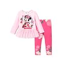 Disney Toddler Girls Clothes Long Sleeve Shirt Leggings 2pcs Outfits Set